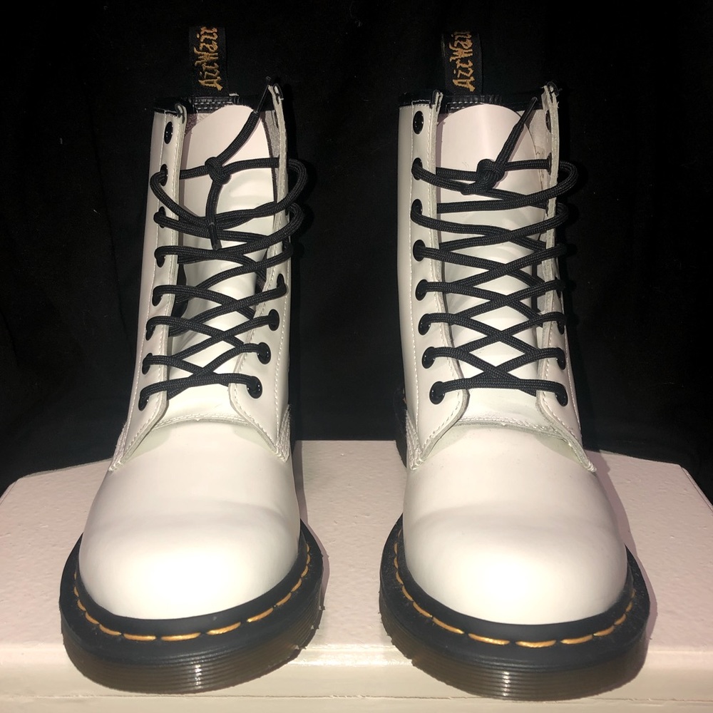 Womens Dr. Martens 1460 8-Eye Boot - White